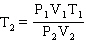 <strong>Starting from the Combined Gas Law Equation given below, how is this equation rearranged to solve for T<sub>2</sub> ? Combined Gas Law Equation</strong> A) B) C) D) E)