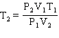 <strong>Starting from the Combined Gas Law Equation given below, how is this equation rearranged to solve for T<sub>2</sub> ? Combined Gas Law Equation</strong> A) B) C) D) E)