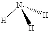 <strong>What intermolecular force(s) of interaction is(are) possible for a molecule of NH₃shown below? </strong> A) London dispersion B) Dipole-dipole C) Hydrogen bonding D) a and b E) all of these