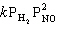 <strong>The following table of data was obtained for the gas phase reaction: What is the rate law?</strong> A) Rate = B) Rate = C) Rate = D) Rate = E) Rate =