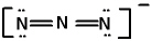 <strong>In the azide ion, which has the Lewis structure shown below, the oxidation state of the central N atom is: </strong> A) +1 B) +1/3 C) - 1/3 D) - 1 E) none of these