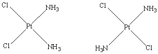<strong>How are the two compounds that are shown below related? </strong> A) They are the same compound. B) They are optical isomers. C) They are structural coordination isomers. D) They are structural linkage isomers. E) They are geometric isomers.