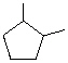 <strong>What is the IUPAC name for the compound with the following line-angle drawing? </strong> A) Methylcyclopentane B) 1,2-dimethylcyclopentane C) 1,2-dimethylpentane D) 1,2-dimethylcyclohexane E) 3,4-dimethylcyclohexane