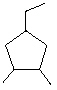 <strong>What is the correct IUPAC name for the following cyclic alkane? </strong> A) Cyclononane B) 1-Ethyl-3,4-dimethylcyclopentane C) 4-Ethyl-1,2-dimethylcyclopentane D) 1,2-Dimethyl-4-ethylcyclohexane E) 3-Ethyl-1,5-dimethylcyclopentane