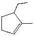 <strong>What is the correct IUPAC name for the following cycloalkene? </strong> A) 1-Ethyl-2-methylcyclopentene B) 2-Ethyl-1-methylcyclopentene C) 2-Methyl-3-Ethylcyclopentene D) 1-Ethyl-2-methylcyclooctene E) 5-Ethyl-1-methylcyclopentene