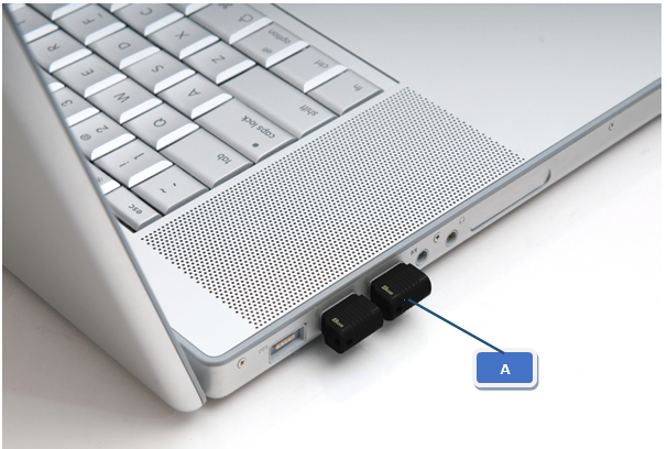 <strong>In the accompanying image, the hardware that box A is pointing to is a type of _____. </strong> A)USB flash drive B)power supply C)random access memory (RAM) D)network port