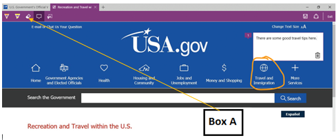 <strong>In the accompanying figure of Microsoft Edge, Box A points to the _____. </strong> A)Eraser button B)Pen button C)Clip button D)Save button