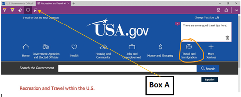 <strong>In the accompanying figure of Microsoft Edge, Box A points to the _____. </strong> A)Eraser button B)Pen button C)Clip button D)Save button