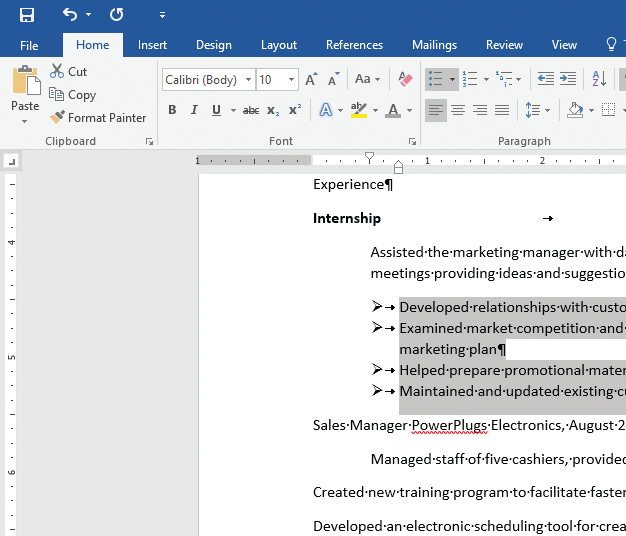 <strong>In the accompanying figure of a Microsoft Word 2016 document, which of the following boxes is pointing to the Hanging Indent marker? </strong> A) Box A B)Box B C)Box C D)Box D