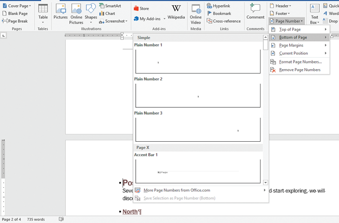 <strong>The accompanying figure of Microsoft Word 2016 shows the Page Number button in the Header & Footer group on the _____ tab that is used to add page numbers to a document. </strong> A)Layout B)Review C)Design D)Insert