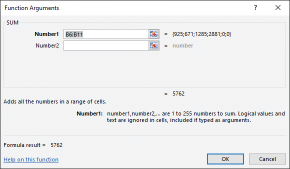 <strong>In the accompanying figure of a feature of Microsoft Excel 2016, B6:B11 is the _____. </strong> A)required argument B)active cell C)optional argument D)merged cell