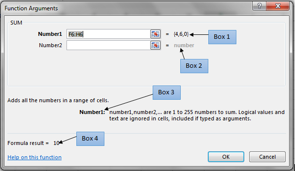 <strong>In the accompanying figure of a feature of Microsoft Excel 2016, _____ points to the value that will be displayed in the active cell. </strong> A)Box 1 B)Box 2 C)Box 3 D)Box 4