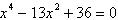 <strong>Find all the real solutions of the following equation by first rewriting the equation as a quadratic equation. </strong> A) B) C) D) E)