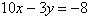 <strong>Find the x - and y -intercepts of the graph of the following equation. </strong> A)x -int: ; y -int: B)x -int: ; y -int: C)x -int: ; y -int: D)x -int: ; y -int: E)x -int: ; y -int: