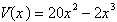 <strong>An open box is to be made from a square piece of cardboard having dimensions 20 inches by 20 inches by cutting out squares of area from each corner as shown in the figure below. Express the volume V of the box as a function of x . </strong> A) B) C) D) E)