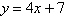 <strong>Find the equation of the line that has y -intercept and slope 4. Write the equation in the form .</strong> A) B) C) D) E)