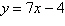 <strong>Find the equation of the line that has y -intercept and slope 4. Write the equation in the form .</strong> A) B) C) D) E)