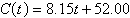 <strong>A rental car company purchases an automobile for $18,800. The automobile requires an average cost of $8.15 per day in maintenance. Find a linear function that expresses the total cost C of owning the automobile after t days.</strong> A) B) C) D) E)