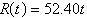 <strong>A rental car company purchases an automobile for $20,600. The automobile requires an average cost of $7.60 per day in maintenance. The automobile rents for $60.00 a day. Find a linear function that expresses the total revenue R when the automobile has been rented for t days.</strong> A) B) C) D) E)