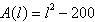 <strong>The sum of the length l and the width w of a rectangular region is 200 meters. Write the area A as a function of l .</strong> A) B) C) D) E)