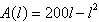 <strong>The sum of the length l and the width w of a rectangular region is 200 meters. Write the area A as a function of l .</strong> A) B) C) D) E)