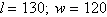 <strong>The sum of the length l and the width w of a rectangular region is 250 meters. Find the dimensions that produce the greatest area.</strong> A) B) C) D) E)