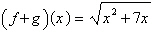 <strong>If and , find and state the domain.</strong> A) ; B) ; C) ; D) ; all real numbers E) ;