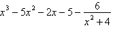 <strong>Use long division to divide the first polynomial below by the second. </strong> A) B) C) D) E)