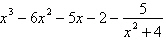 <strong>Use long division to divide the first polynomial below by the second. </strong> A) B) C) D) E)