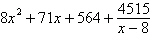 <strong>Use synthetic division to divide by .</strong> A) B) C) D) E)