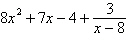 <strong>Use synthetic division to divide by .</strong> A) B) C) D) E)