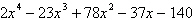 <strong>Use synthetic division to determine which of the following values of c is a zero of . 7, 7, 4, 3, 6</strong> A)-3 B)-6 C)7 D)4 E)-7