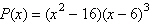 <strong>Find all of the zeros of the polynomial function and state the multiplicity of each zero.</strong> A)16, multiplicity of 2 6, multiplicity of 1 B)-4, multiplicity of 2 4, multiplicity of 2 -6, multiplicity of 1 C)-4, multiplicity of 1 4, multiplicity of 1 6, multiplicity of 3 D)-16, multiplicity of 1 -6, multiplicity of 3 E)4, multiplicity of 2 -6, multiplicity of 1