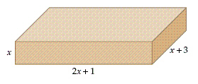<strong>The length of a rectangular box is 1 inch more than twice the height of the box, and the width is 3 inches more than the height. If the volume of the box is 1496 cubic inches, find the dimensions of the box. </strong> A)373 in. by 747 in. by 376 in. B)7 in. by 15 in. by 10 in. C)8.5 in. by 18 in. by 11.5 in. D)8 in. by 17 in. by 11 in. E)370 in. by 741 in. by 373 in.