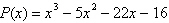 <strong>Find a polynomial function of lowest degree with integer coefficients that has the zeros 8, -1, -2.</strong> A) B) C) D) E)