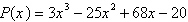 <strong>Find a polynomial function of lowest degree with integer coefficients, whose leading coefficient is equal to 3, and that has the zeros , and .</strong> A) B) C) D) E)