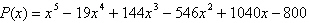 <strong>Find a polynomial function P of degree 5 with integer coefficients that has zeros , (multiplicity 2), , and .</strong> A) B) C) D) E)