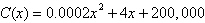 <strong>The cost, in dollars, of producing x cellular telephones is given by . The average cost per telephone is . Find the average cost per telephone, rounded to the nearest cent, when telephones are produced.</strong> A)$ B)$ C)$ D)$ E)$