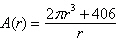 A cylindrical soft drink can is to be made so that it will have a volume of 203 milliliters. If r is the radius of the can in centimeters, then the total surface area A of the can is given by the rational function . Does the graph of A have a slant asymptote?
