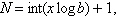 <strong>The number of digits N in the expansion of , where both b and x are positive integers, is where denotes the nearest integer less than or equal to Find the number of digits in .</strong> A) digits B) digits C) digits D) digits E) digits