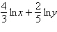 <strong>Expand the given logarithmic expression. Assume all variable expressions represent positive real numbers. </strong> A) B) C) D) E)