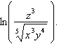 <strong>Expand the logarithmic expression Assume all variable expressions represent positive real numbers.</strong> A) B) C) D) E)