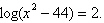 Use algebraic procedures to find the exact solution of the equation