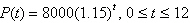 <strong>The population P of a city grows exponentially according to the function where t is measured in years. Find the population at time .</strong> A)32,364 people B)21,280 people C)10,580 people D)16,091 people E)9200 people