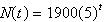 <strong>The number of bacteria present in a culture at time t hours is given by . Find the number of bacteria present when .</strong> A)47,500 B)29,687,500 C)237,500 D)9500 E)5,937,500