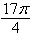 <strong>Find the number of radians in 4 revolutions. Leave answer in terms of p .</strong> A) B) C) D) E)