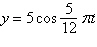 <strong>Write an equation for the simple harmonic motion that satisfies the given conditions. Assume that the maximum displacement occurs at t = 0. Frequency = 1.2 cycles per second, amplitude = 5 centimeters</strong> A) B) C) D) E)