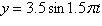 <strong>Write an equation for the simple harmonic motion that satisfies the given conditions. Assume that the maximum displacement occurs when t = 0. Amplitude = 3.5 inches, frequency 1.5 cycles per second</strong> A) B) C) D) E)