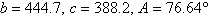 <strong>Find the third side of the triangle. Round answer to one decimal place. </strong> A)a = 555.5 B)a = 112.0 C)a = 518.3 D)a = 356.1 E)a = 590.3