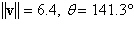 <strong>Find the magnitude and direction for the vector. Round answers to one decimal place. v = -5 i + 6 j</strong> A) B) C) D) E)